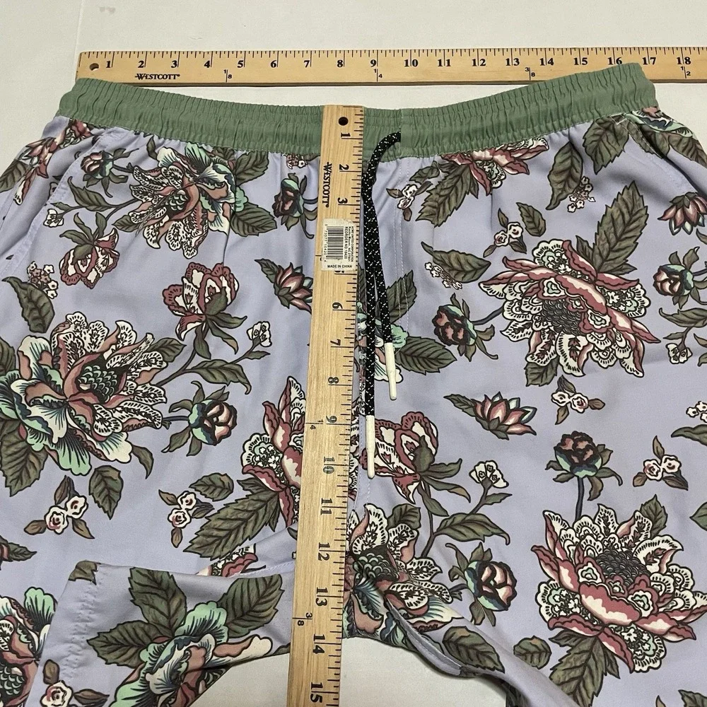 Lost Enterprises Floral Beach Shorts Mens Size XL Drawstring Stretch Beach‎